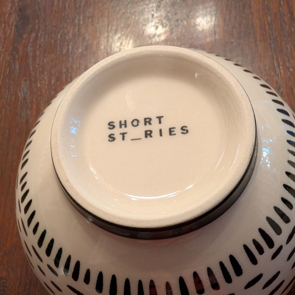 Black and White Patterned Ceramic Bowls By Short St_ries - Picture 4 of 6